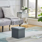 Banc de rangement pliant VECELO, banc à chaussures et repose-pieds polyvalent, banc de chambre avec rangement, supporte jusqu'à 300 kg