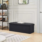 Banc de rangement pliant VECELO, banc à chaussures et repose-pieds polyvalent, banc de chambre avec rangement, supporte jusqu'à 300 kg
