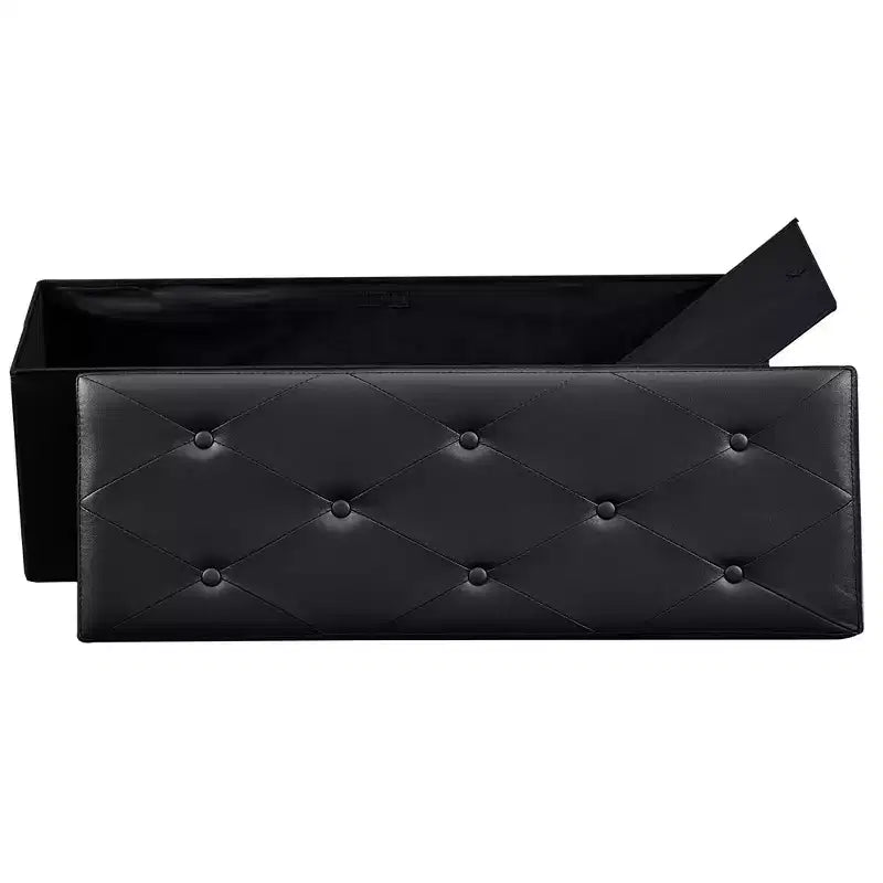 Banc de rangement pliant VECELO, banc à chaussures et repose-pieds polyvalent, banc de chambre avec rangement, supporte jusqu'à 300 kg