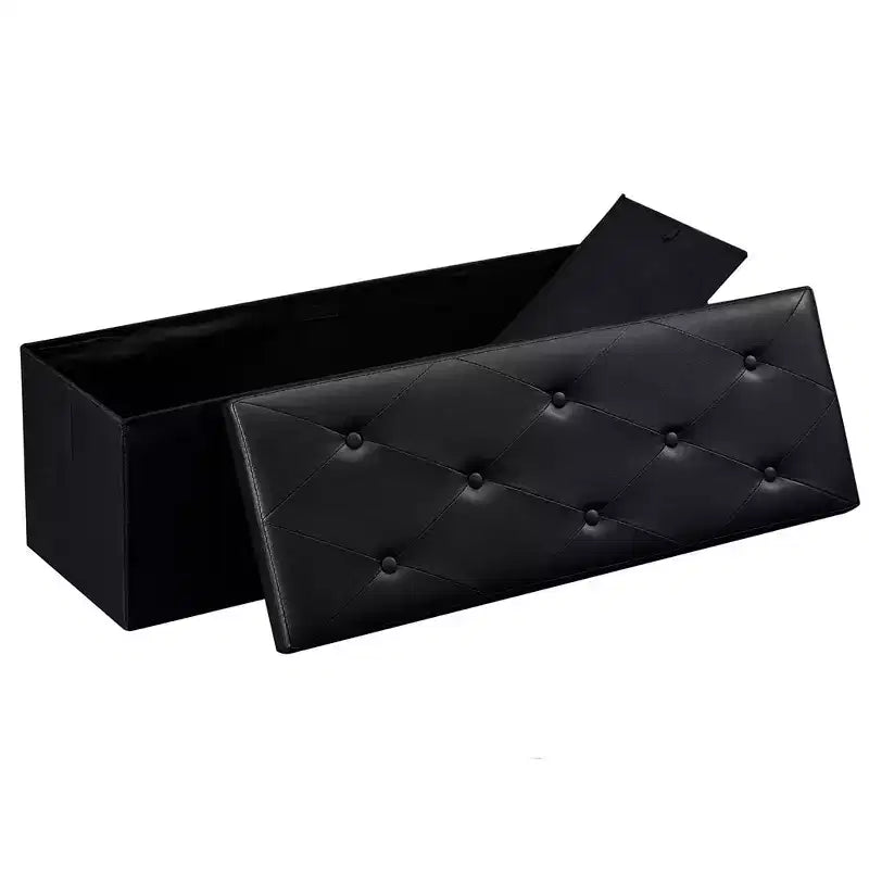 Banc de rangement pliant VECELO, banc à chaussures et repose-pieds polyvalent, banc de chambre avec rangement, supporte jusqu'à 300 kg