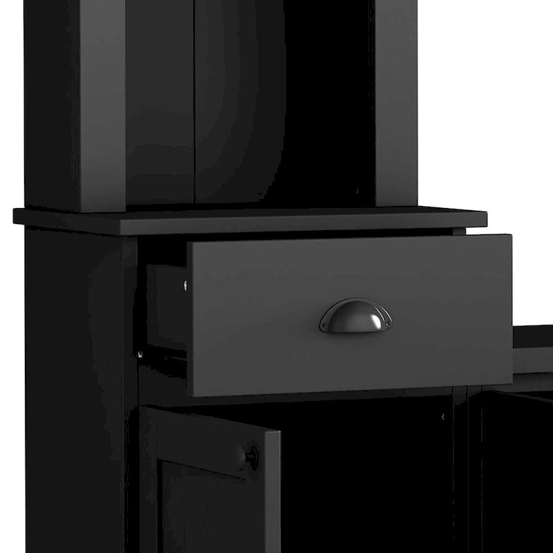 Meuble TV avec pont, support TV avec étagères réglables pour téléviseurs jusqu'à 75 pouces, deux consoles multimédia