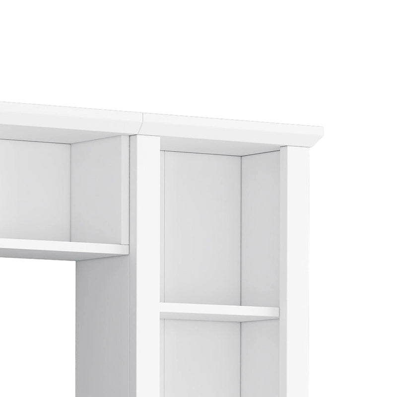 Meuble TV avec pont, support TV avec étagères réglables pour téléviseurs jusqu'à 75 pouces, deux consoles multimédia