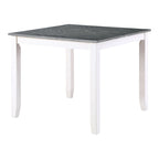 Ensemble de table à manger carrée de 5 pièces Badia Transitional White par Furniture of America
