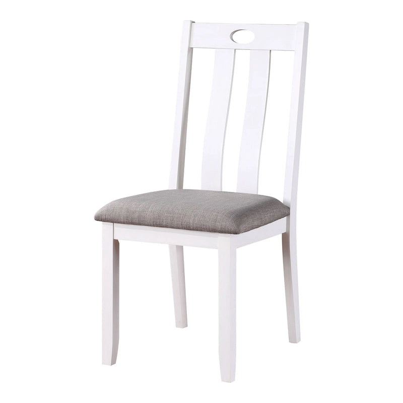 Ensemble de table à manger carrée de 5 pièces Badia Transitional White par Furniture of America