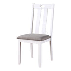 Ensemble de table à manger carrée de 5 pièces Badia Transitional White par Furniture of America