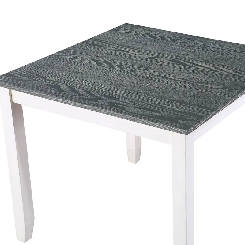 Ensemble de table à manger carrée de 5 pièces Badia Transitional White par Furniture of America