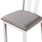 Ensemble de table à manger carrée de 5 pièces Badia Transitional White par Furniture of America
