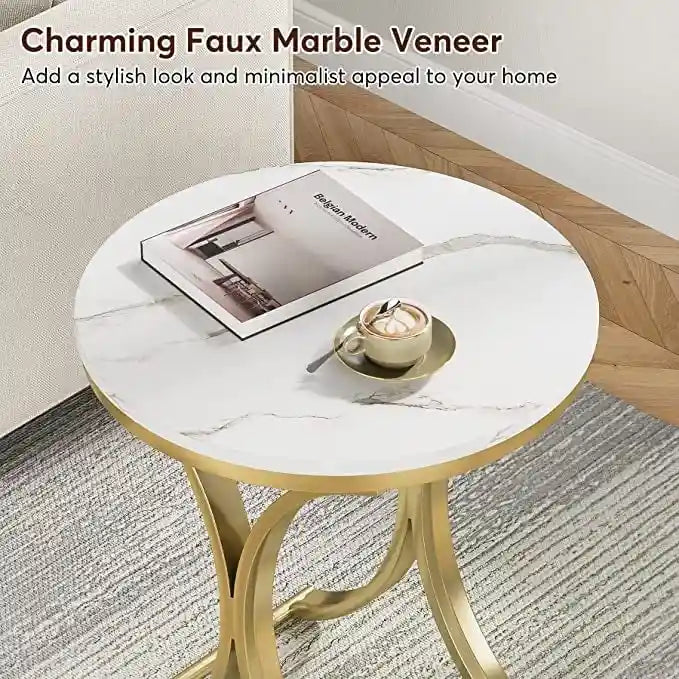 Table d'appoint ronde moderne pour entrée ou salon