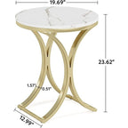Table d'appoint ronde moderne pour entrée ou salon