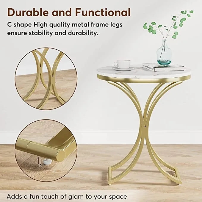 Table d'appoint ronde moderne pour entrée ou salon