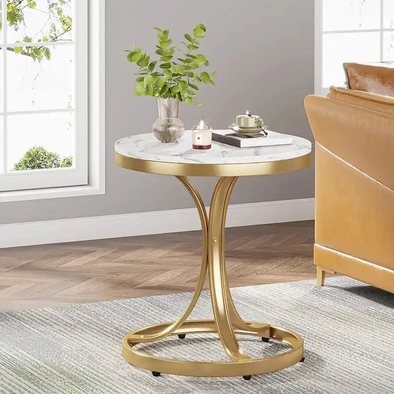 Table d'appoint ronde moderne pour entrée ou salon