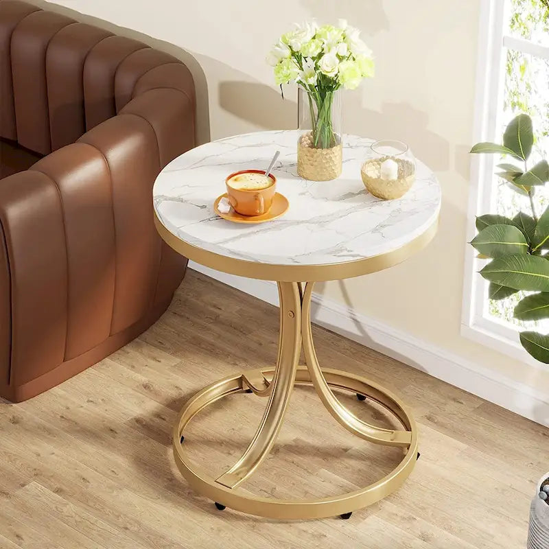 Table d'appoint ronde moderne pour entrée ou salon