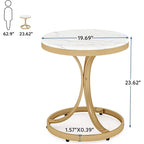 Table d'appoint ronde moderne pour entrée ou salon
