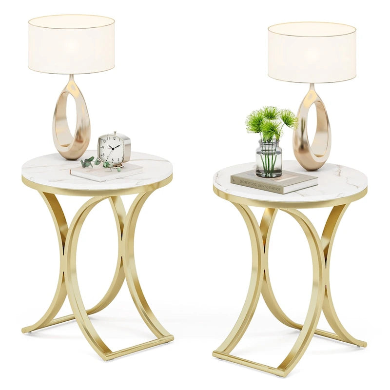 Table d'appoint ronde moderne pour entrée ou salon