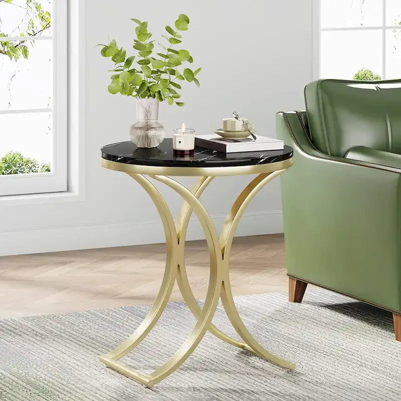 Table d'appoint ronde moderne pour entrée ou salon