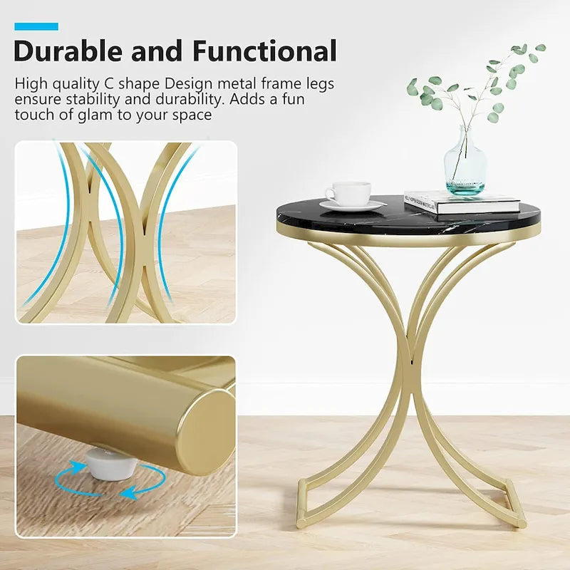 Table d'appoint ronde moderne pour entrée ou salon