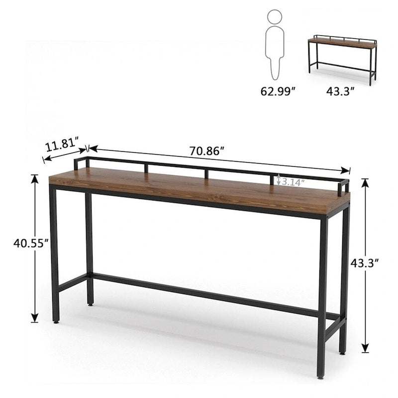Console étroite, Table d'appoint derrière le canapé, Table d'entrée