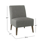 Chaise de salle à manger moderne sans accoudoirs