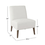 Chaise de salle à manger moderne sans accoudoirs