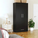 Armoire de chambre 2 portes South Shore avec tiroir de rangement et tringle à vêtements