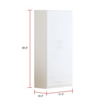 Armoire de chambre 2 portes South Shore avec tiroir de rangement et tringle à vêtements