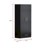 Armoire de chambre 2 portes South Shore avec tiroir de rangement et tringle à vêtements