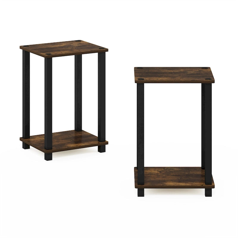 Table d'appoint simple Furinno, petite, lot de 2