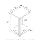 Table d'appoint simple Furinno, petite, lot de 2