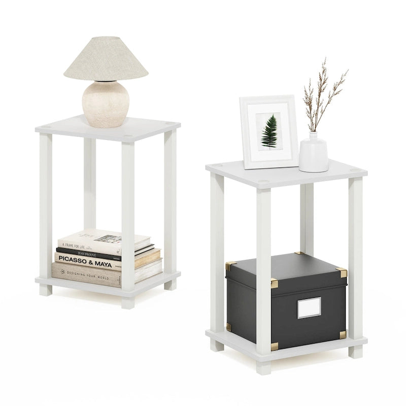Table d'appoint simple Furinno, petite, lot de 2
