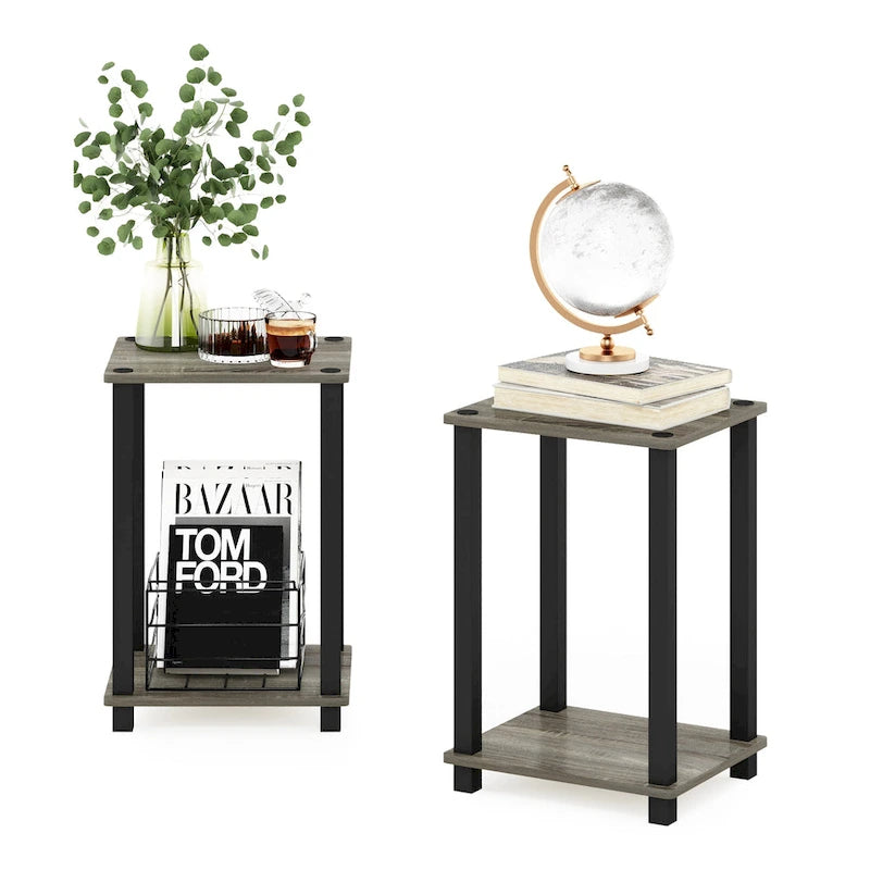 Table d'appoint simple Furinno, petite, lot de 2