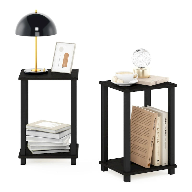 Table d'appoint simple Furinno, petite, lot de 2