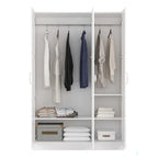Armoire Penderie Étagères Tringle Portes Meuble de Rangement pour Placard