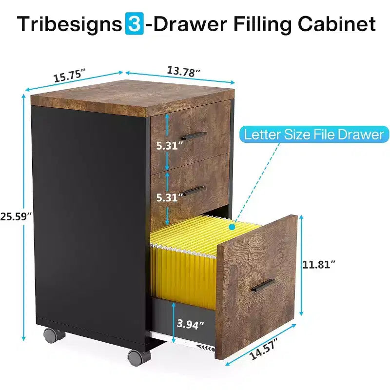 Bureau de direction en L Lantine 82.68 avec caisson mobile à 3 tiroirs