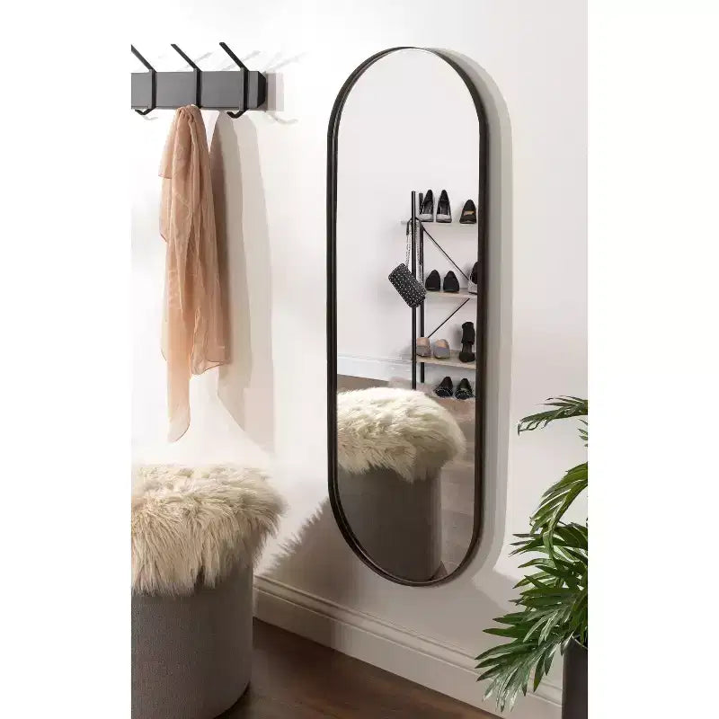 Miroir décoratif mural encadré capsule Rollo 16 x 48 - Kate & Laurel All Things Decor