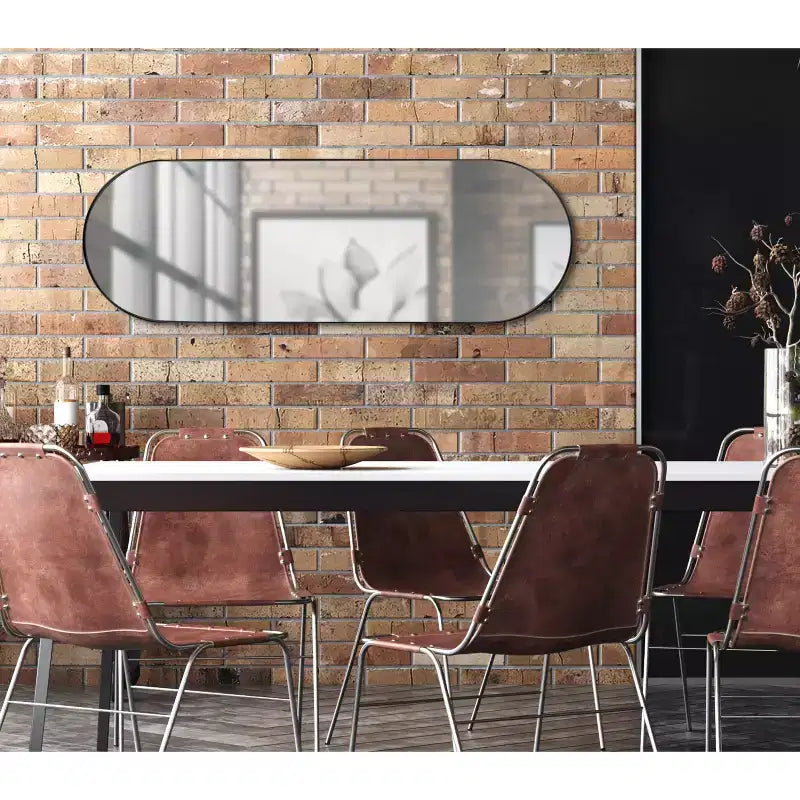 Miroir décoratif mural encadré capsule Rollo 16 x 48 - Kate & Laurel All Things Decor