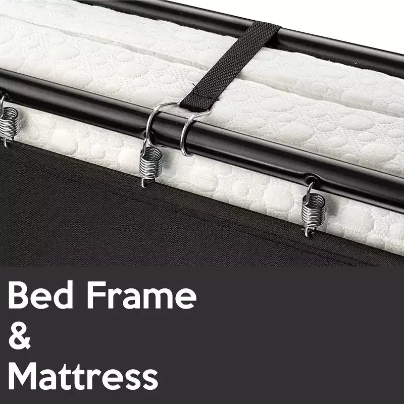 Continental Sleep, lit pliant 14 avec 3 matelas en mousse à mémoire de forme, cadre pliant en métal robuste, entièrement assemblé, idéal pour adultes et enfants,