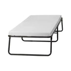 Continental Sleep, lit pliant 14 avec 3 matelas en mousse à mémoire de forme, cadre pliant en métal robuste, entièrement assemblé, idéal pour adultes et enfants,
