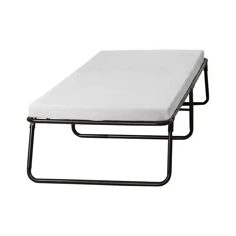 Continental Sleep, lit pliant 14 avec 3 matelas en mousse à mémoire de forme, cadre pliant en métal robuste, entièrement assemblé, idéal pour adultes et enfants,