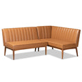 Ensemble banquette de coin repas 2 pièces Daymond, style moderne du milieu du siècle