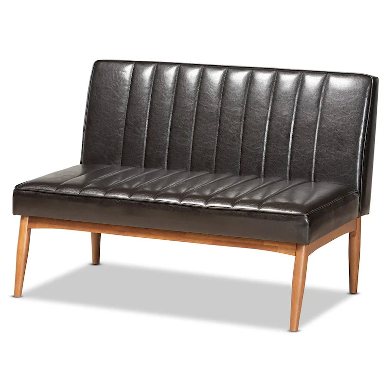 Ensemble banquette de coin repas 2 pièces Daymond, style moderne du milieu du siècle