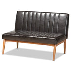 Ensemble banquette de coin repas 2 pièces Daymond, style moderne du milieu du siècle