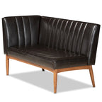 Ensemble banquette de coin repas 2 pièces Daymond, style moderne du milieu du siècle
