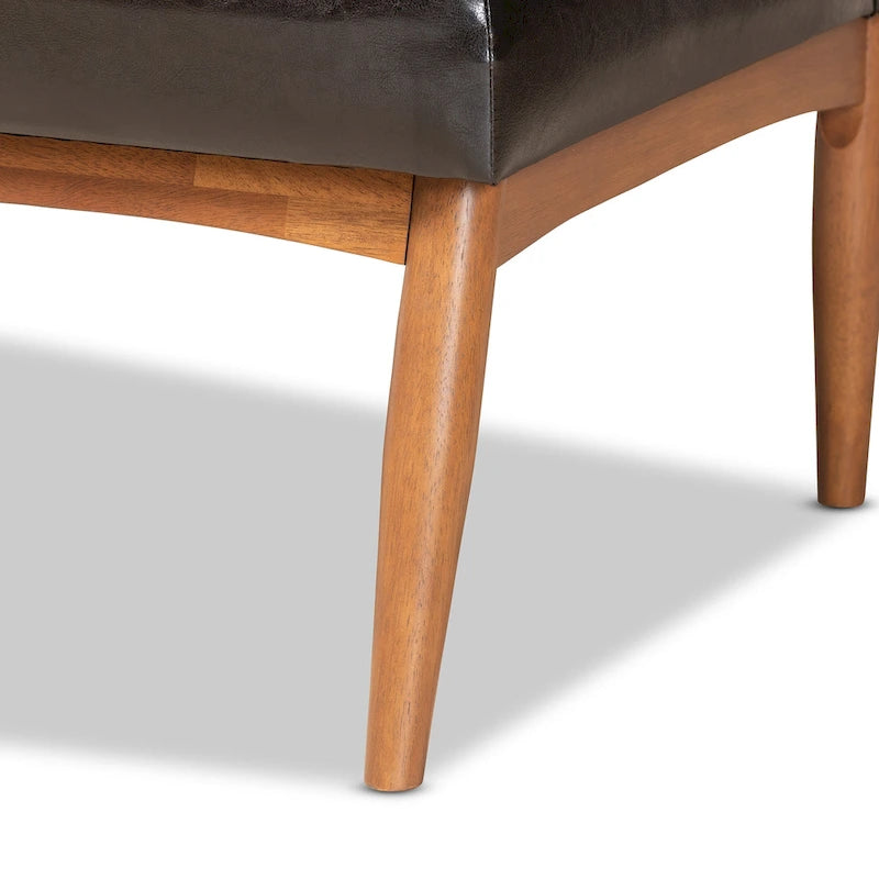 Ensemble banquette de coin repas 2 pièces Daymond, style moderne du milieu du siècle