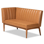 Ensemble banquette de coin repas 2 pièces Daymond, style moderne du milieu du siècle
