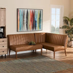 Ensemble banquette de coin repas 2 pièces Daymond, style moderne du milieu du siècle