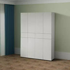 Armoire de cuisine Basicwise 66 avec 4 portes, 3 étagères réglables, 2 armoires avec 1 tiroir, rangement autoportant élégant style ferme