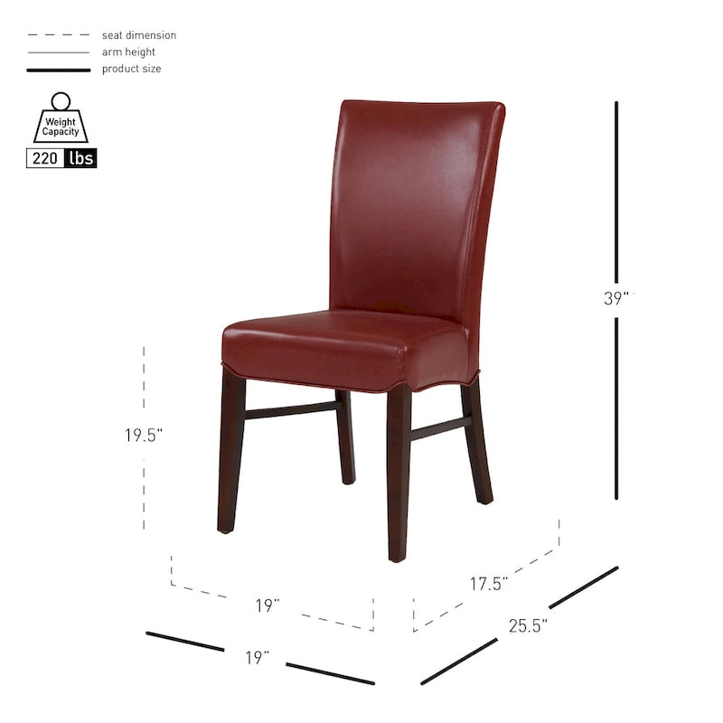 Chaises de salle à manger Milton en cuir reconstitué (lot de 2) - na