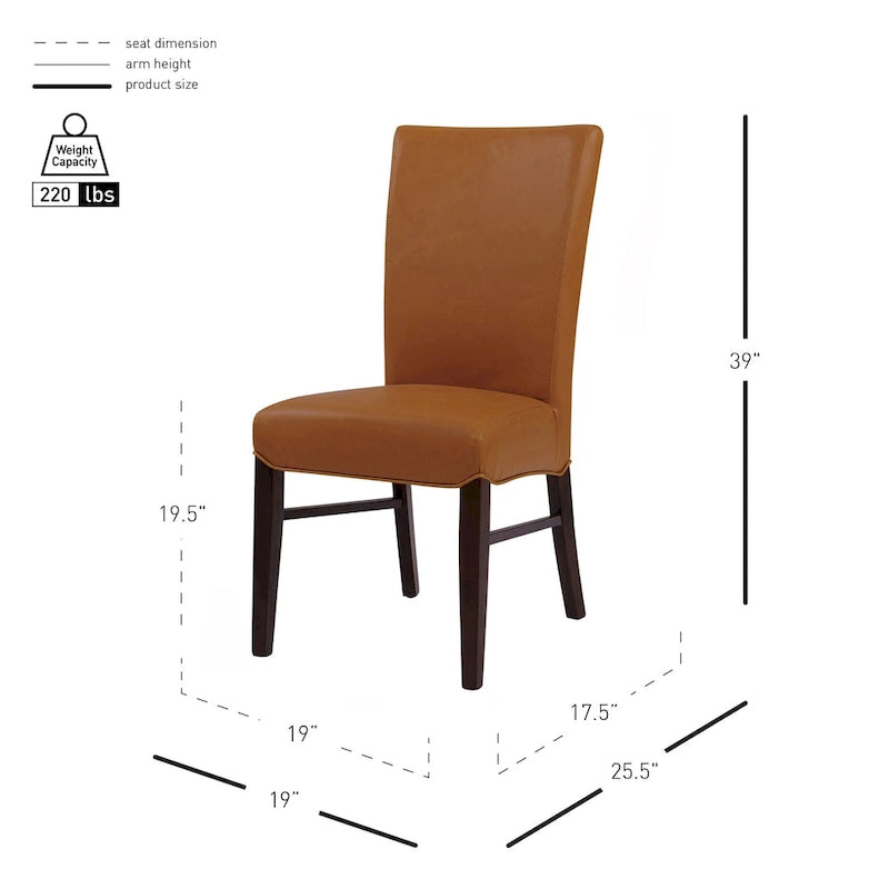 Chaises de salle à manger Milton en cuir reconstitué (lot de 2) - na
