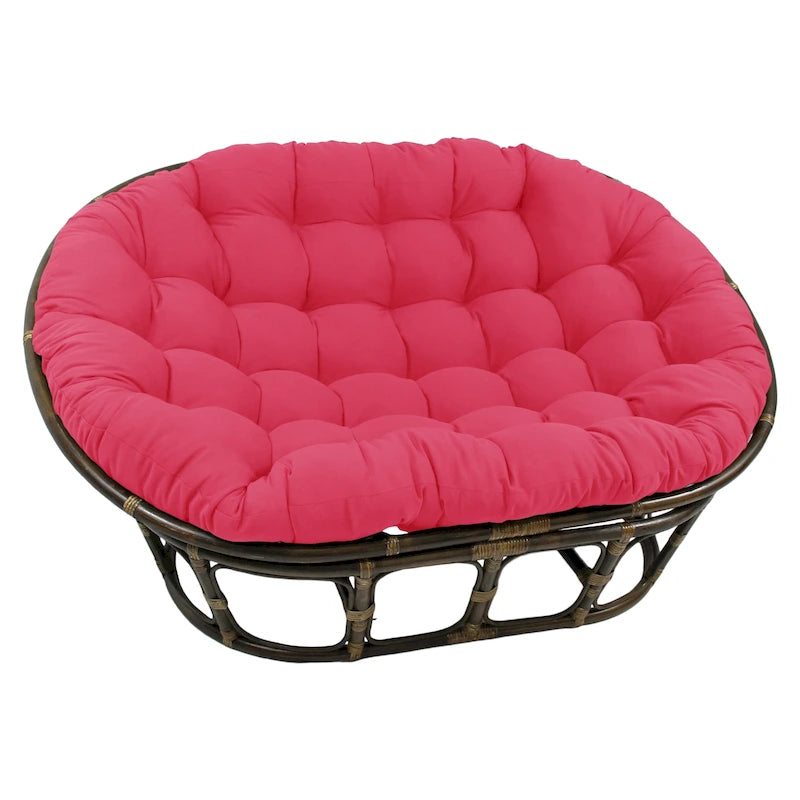 Coussin de canapé Papasan double en sergé uni, 65 x 48 pouces (coussin seulement)
