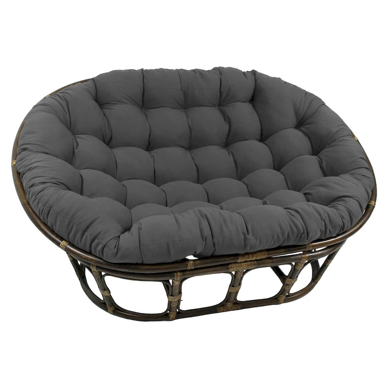 Coussin de canapé Papasan double en sergé uni, 65 x 48 pouces (coussin seulement)